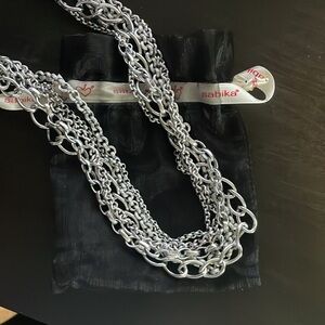 Sabika Multi-chain Choker (silver)
